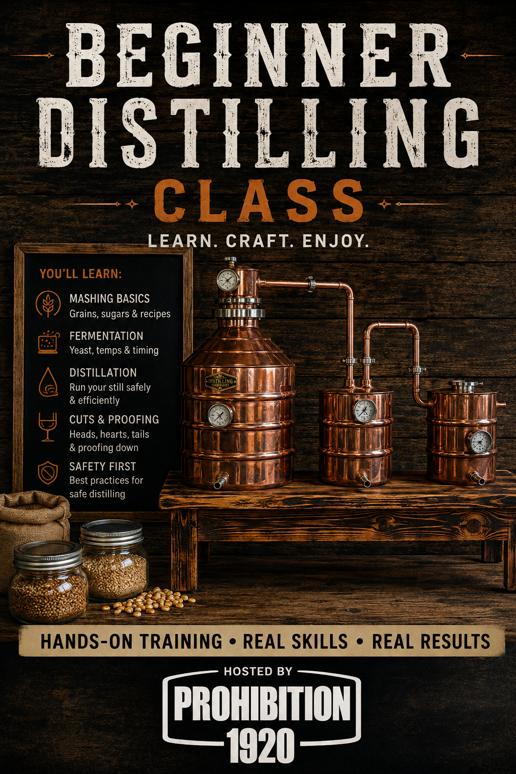 Beginner distillery class